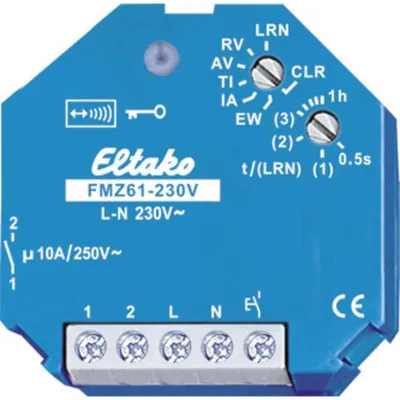 Obrázok produktu pre Eltako FMZ61-230V, Modrá, Biela, 250 V, 10 A, 45 x 45 x 33 mm
