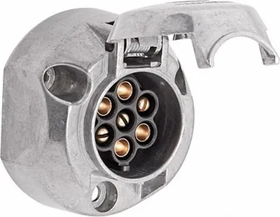 Obrázok produktu pre HELLA 8JB 001 941-001 Zásuvka - 12V - 7-pólová - cínový bronz - kovový kryt - DIN/ISO: 1724