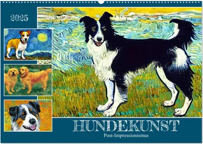 Produktbild von Hundekunst (Wandkalender 2025 DIN A2 quer), CALVENDO Monatskalender