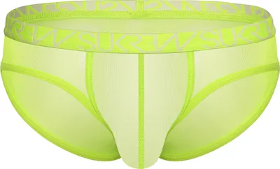 Zdjęcie produktu dla SUKREW Sheer Low-rise Brief Acid Yellow - Größe XXL