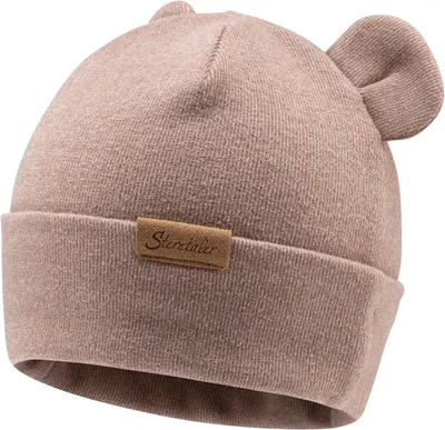 Productafbeelding van Beanie meisjes - Kindermuts - Fijn gebreid - Bloemenmotief