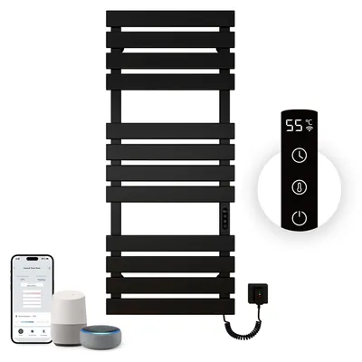 Handtuchtrockner 1300x550 mm, WiFi, schwarz, 526 W, Timer