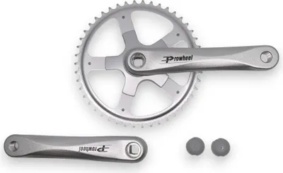 Produktbild von ProWheel Single Speed Kurbel 46 Zähne Alu matt silber 170mm 1-fach