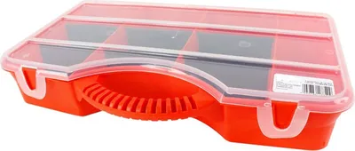 Produktbild von Kleinteilebox 10 Fächer Sortierbox, Farbe:Orange