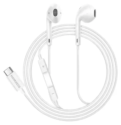 Immagine prodotto di Mayaxess, cuffie con cavo USB-C e microfono per Galaxy S26, bianco