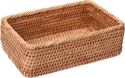 Produktbild von Famanu Rattan Aufbewahrungskorb - Rechteckig, 25x17x8cm