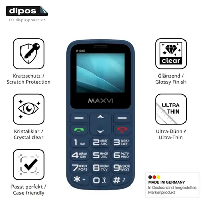 Produktbild von 4x Schutzfolie für Maxvi B100i klar Displayschutzfolie Folie Display Schutz dipos