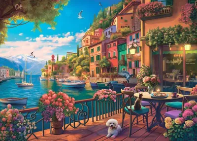 Image de BlueBird - Puzzle du lac de Côme - 500 pièces