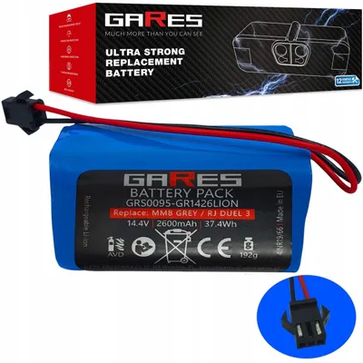 Zdjęcie produktu dla Gares Akumulator do Proscenic 850T 850P CMICR18650F8M7-4S1P 14,4V | 14,4V 2,6 Ah Li-Ion | Mocna Bateria do Robot Sprzątający | Wydajny Zamiennik Gares®