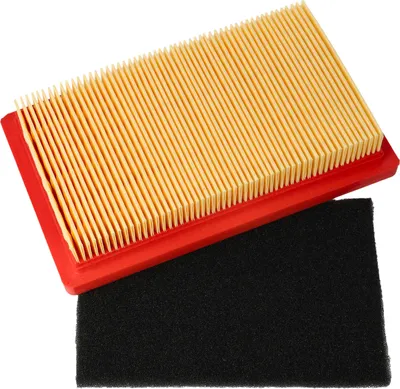A product shot of two air filters on a white background.