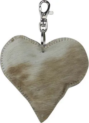 Imagen del producto de Mars & More: Llavero pequeño con forma de corazón, color marrón, 5 cm
