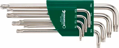 Produktbild von STAHLWILLE TORX® Kugelkopf-Winkelschraubendreher-Satz 10771/8 Bereich T9-T40 8 St.