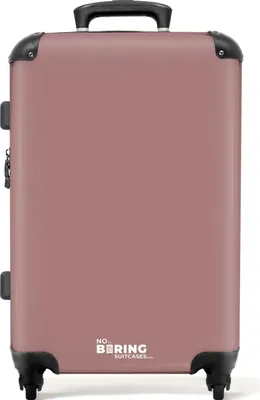 Produktbild von NoBoringSuitcases.com® Großer Koffer - Altrosa - Solide - Kombinationsschloss TSA - Hartschalen Trolley 4 Rollen - 72 liter - Reisekoffer - 66 cmKoffer Mittelgroß 67x43x25 cm, 72L,