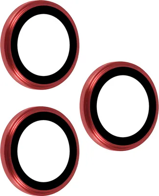 Zdjęcie produktu dla UNIQAccessory iPhone 14 Pro i 14 Pro Max Osłona obiektywu - Szkło hartowane - Czerwony