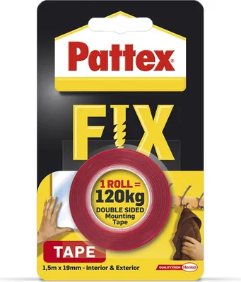 Produktbild von 1486524 Pattex Doppelseitiges Klebeband - 120 kg, 1,5 m