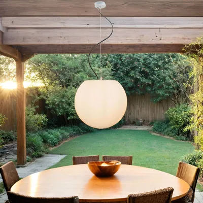 Immagine prodotto di Luce da esterno E27 Ø 45 cm bianco casa giardino lampada a sospensione da esterno