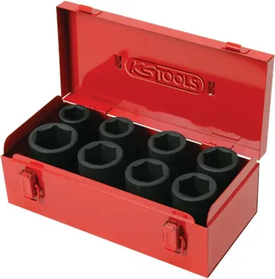 Image de KS TOOLS Jeu de douilles de force 3/4" hexagonales longues 8 pces - 515.0510