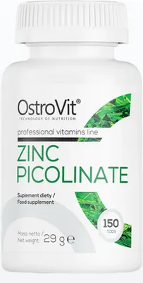 Produktbild von OstroVit Zinc Picolinate (150 Tabs) Unflavoured - Vitamine,  Mineralien & Gesundheit - Mineralien