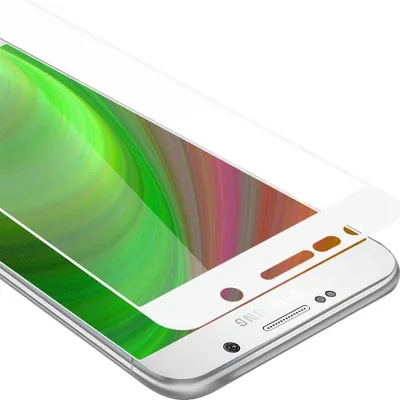 Produktbild von Cadorabo Panzerfolie für Samsung Galaxy NOTE 5 Schutzfolie in Weiß Vollbild Folie Tempered Display Schutzglas