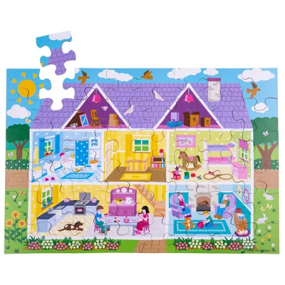 Produktbild von Bigjigs Puppenhaus Bodenpuzzle (48-teilig)