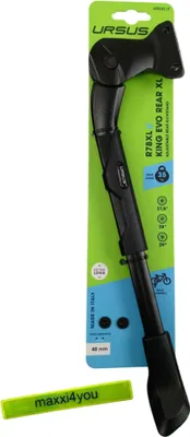 Produktbild von Fahrrad Hinterbauständer King Evo XL mit 40mm Platte - schwarz inkl. maxxi4you Reflexband