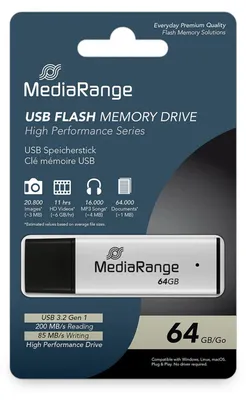 Productafbeelding van MediaRange MR1901 USB 3.0 high-performance USB-stick, 64GB