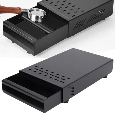 Produktbild von Kaffee-Abklopfbehälter mit Schublade, verdickter Kaffeepulverbehälter aus Edelstahl für das Café zu Hause