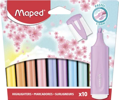 Image de Surligneur Maped FLUO'PEPS PASTEL 10 blisters