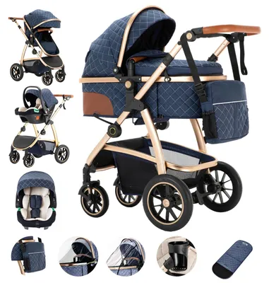 Immagine prodotto di Passeggino, maniglione regolabile, design versatile, SK20-BLU
