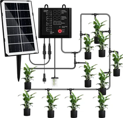 Produktbild von Solar Bewässerungssystem, Garten Tröpfchenbewässerung system mit 12 Timer-Modi