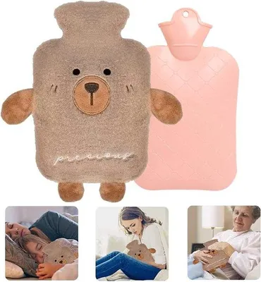 Produktbild von Famanu Warmwasserflasche - Mit gestricktem Bezug - Wintertauglich