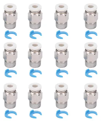 Produktbild von 12Pcs Pmatische Fitting Push Connector 3D Drucker Extruder Zubehör CR10 M10 Gewinde