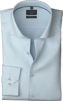 Produktbild von OLYMP No. 6 Six super slim fit overhemd, structuur, lichtblauw