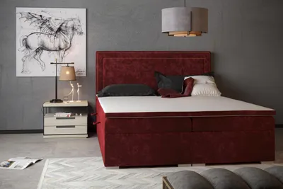 Immagine prodotto di Letto boxspring Letto matrimoniale Hotel Letti Imbottitura 90/100/120/160/180x200cm
