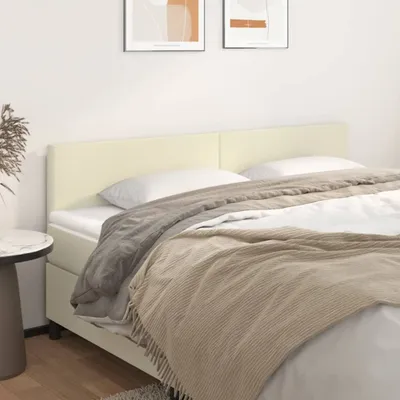 Produktbild von Cloris Designermöbel Kopfteile 2er Set Creme 80x5x78/88 cm Kunstleder 2024 Neu