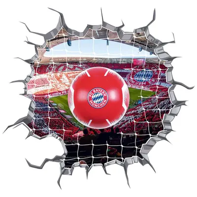 Produktbild von FC Bayern München LED-Lampe in Ballform mit 3D-Wandtattoo