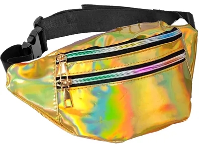 Produktbild von Goldene holografische Gürteltasche – Bauchtasche