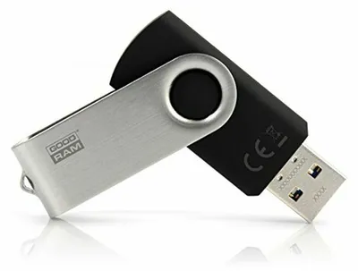 Produktbild von Goodram UTS3, 16 GB, USB Typ-A, 3.2 Gen 1 (3.1 Gen 1), 60 MB/s, Drehring, Schwarz