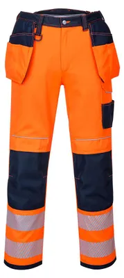 Produktbild von Portwest T501 PW3 Warnschutzhose Orange/Navy Short Gr. 28
