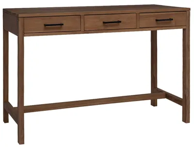 Produktbild von vidaXL Schreibtisch mit Schubladen Natur Massivholz Teak