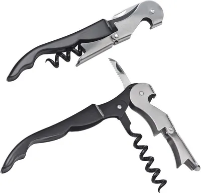 Produktbild von Kellnermesser aus Metall mit Flaschenöffner, Folienschneider und Korkenzieher
