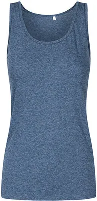 Obrázok produktu pre X.O by Promodoro 1451 | Dámske tielko s okrúhlym výstrihom, česaná bavlna - farba: Heather Navy - veľkosť: S