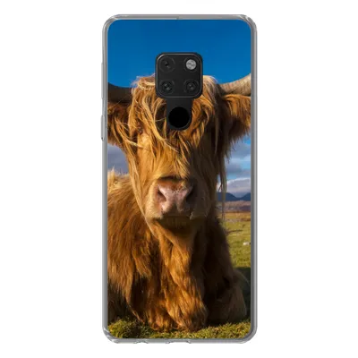 Produktbild von MuchoWow® Handyhülle Schutzhülle Hülle für Huawei P40 Lite Schottische Highlander - Tiere - Gras Silikon Softcase Handy Hülle - Handy