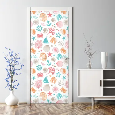 Produktbild von Dekorative Türposter selbstklebend Wandaufkleber Türaufkleber Bunte Unterwasserwelt 85 x 200 cm
