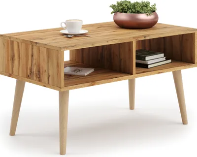 Produktbild von Robuster Couchtisch SANDI, Moderner Wohnzimmertisch mit Stauraum, Ideal fŸr Wohnzimmer und Lounge