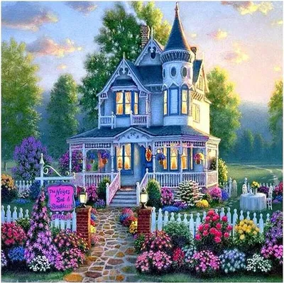 Produktbild von Diamantmosaik und schönem Garten, 30 x 40 cm, Kreative Diamanten