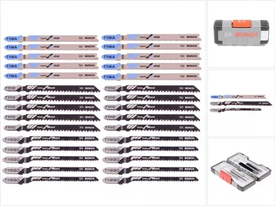 Obrázek produktu pro Bosch 2 607 010 903, List pro přímočarou pilu, Kov, Dřevo, Černá, Šedá, 30 kusů