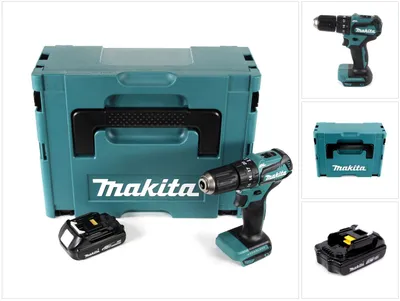 Obrázok produktu pre Akumulátorová príklepová vŕtačka Makita DHP 483 Y1J 18V 40Nm v Makpac + 1x 1,5 Ah batéria - bez nabíjačky