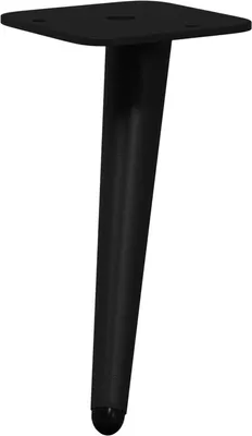 Produktbild von vidaXL Standfüße 2 pcs Schwarz 56 x 56 x 100 mm Eisen