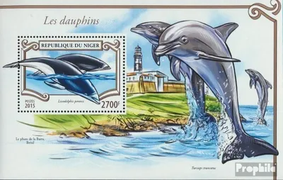 Produktbild von Briefmarken Niger 2015 Mi Block 451 (kompl. Ausg.) postfrisch Delfine
